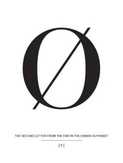 Letter Ø Denmark Plakat (21x29.7 cm (A4))