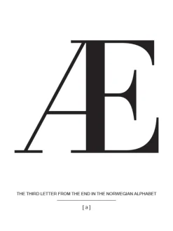 Letter Æ Norway Plakat (21x29.7 cm (A4))