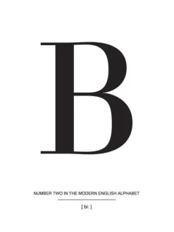 Letter B Plakat (21x29.7 cm (A4))