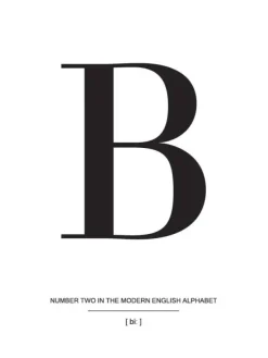 Letter B Plakat (21x29.7 cm (A4))