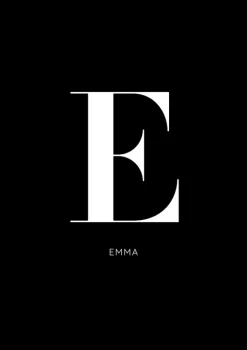 Letter Capital - Black (21x29,7 cm (A4))