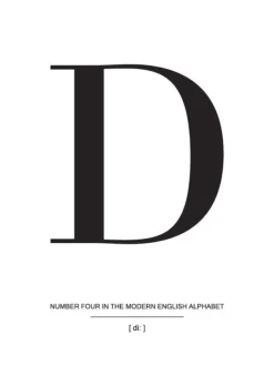 Letter D Plakat (21x29.7 cm (A4))