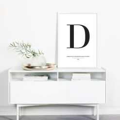 Letter D Plakat (21x29.7 cm (A4))