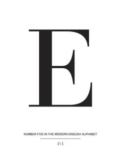 Letter E Plakat (21x29.7 cm (A4))