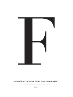 Letter F Plakat (21x29.7 cm (A4))