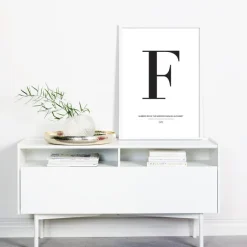 Letter F Plakat (21x29.7 cm (A4))