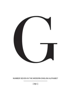 Letter G Plakat (21x29.7 cm (A4))