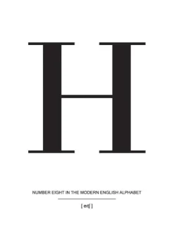 Letter H Plakat (21x29.7 cm (A4))