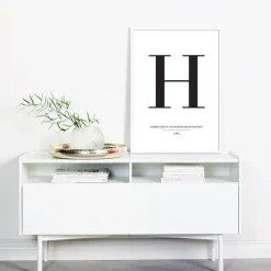 Letter H Plakat (21x29.7 cm (A4))