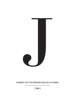 Letter J Plakat (21x29.7 cm (A4))