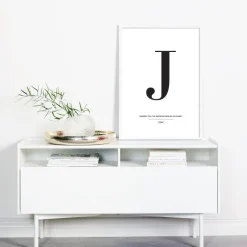 Letter J Plakat (21x29.7 cm (A4))
