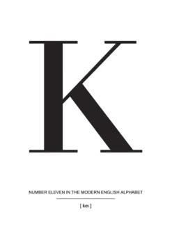 Letter K Plakat (21x29.7 cm (A4))