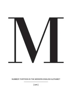 Letter M Plakat (21x29.7 cm (A4))