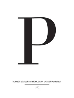 Letter P Plakat (21x29.7 cm (A4))
