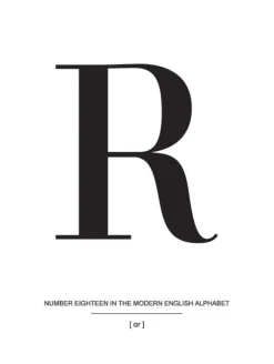 Letter R Plakat (21x29.7 cm (A4))