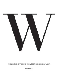Letter W Plakat (21x29.7 cm (A4))