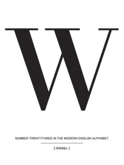 Letter W Plakat (21x29.7 cm (A4))