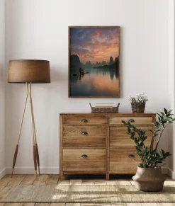 Li River Sunrise Plakat (21x29.7 cm (A4))