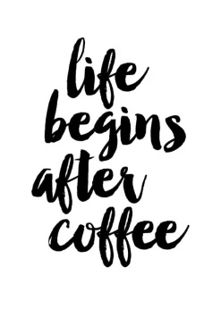 Life begins after coffee Plakat (21x29.7 cm (A4))