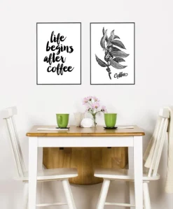 Life begins after coffee Plakat (21x29.7 cm (A4))