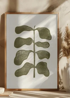 Linocut Plant Plakat (21x29.7 cm (A4))