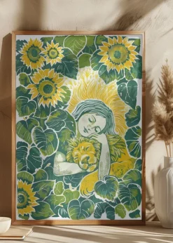 Lion Girl Plakat (21x29.7 cm (A4))