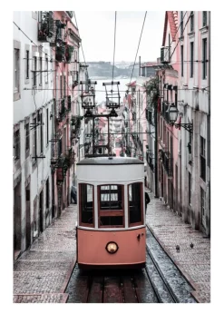 Lisbon Cable Car Plakat (21x29.7 cm (A4))