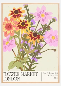 London Flower Market Plakat (21x29.7 cm (A4))
