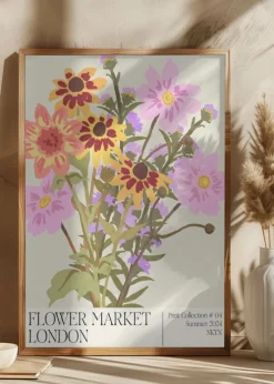 London Flower Market Plakat (21x29.7 cm (A4))