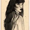 Long Hair Lady Plakat (21x29.7 cm (A4))