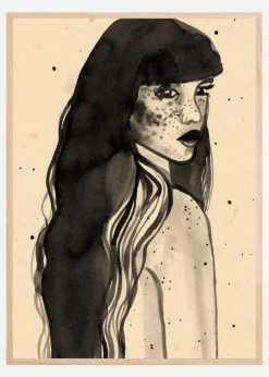 Long Hair Lady Plakat (21x29.7 cm (A4))