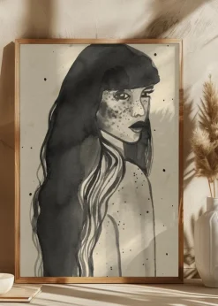 Long Hair Lady Plakat (21x29.7 cm (A4))