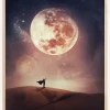 Look at the moon Plakat (21x29.7 cm (A4))