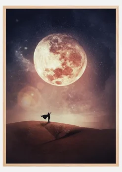 Look at the moon Plakat (21x29.7 cm (A4))