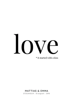 Love - White (21x29,7 cm (A4))