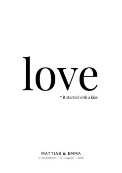 Love - White (21x29,7 cm (A4))