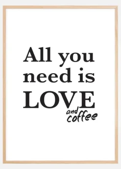 Love and coffee Plakat (21x29.7 cm (A4))