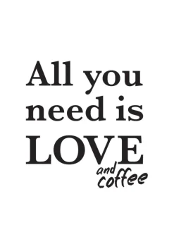 Love and coffee Plakat (21x29.7 cm (A4))