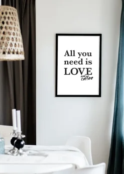Love and coffee Plakat (21x29.7 cm (A4))