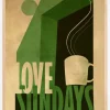 Love Sunday print Plakat (21x29.7 cm (A4))