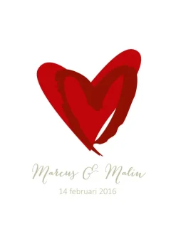 Love Weddingposter Red (21x29,7 cm (A4))