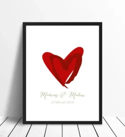 Love Weddingposter Red (21x29,7 cm (A4))