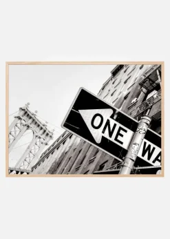 Manhattan Bridge One Way Plakat (21x29.7 cm (A4))
