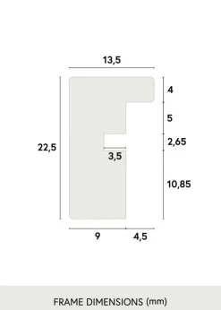 Massive Oak Akrylglas Dark Painted 15x20 cm