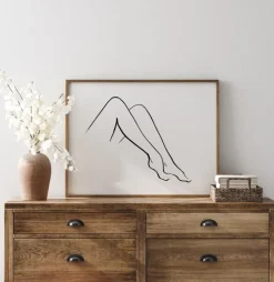 Minimalistic Female Lines Plakat (21x29.7 cm (A4))