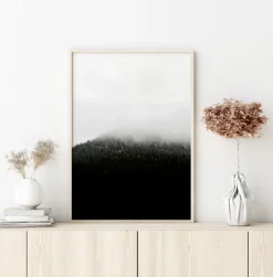 Misty mountain Plakat (21x29.7 cm (A4))