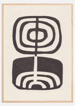 Modern Plant / Lino Print Plakat (21x29.7 cm (A4))