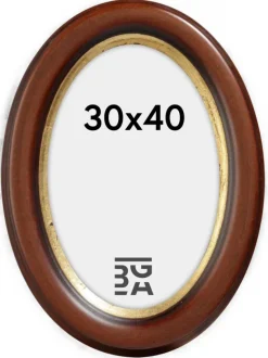 Molly ramme Oval Brun 30x40 cm
