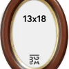Molly ramme Oval Brun 13x18 cm