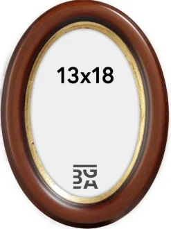 Molly ramme Oval Brun 13x18 cm